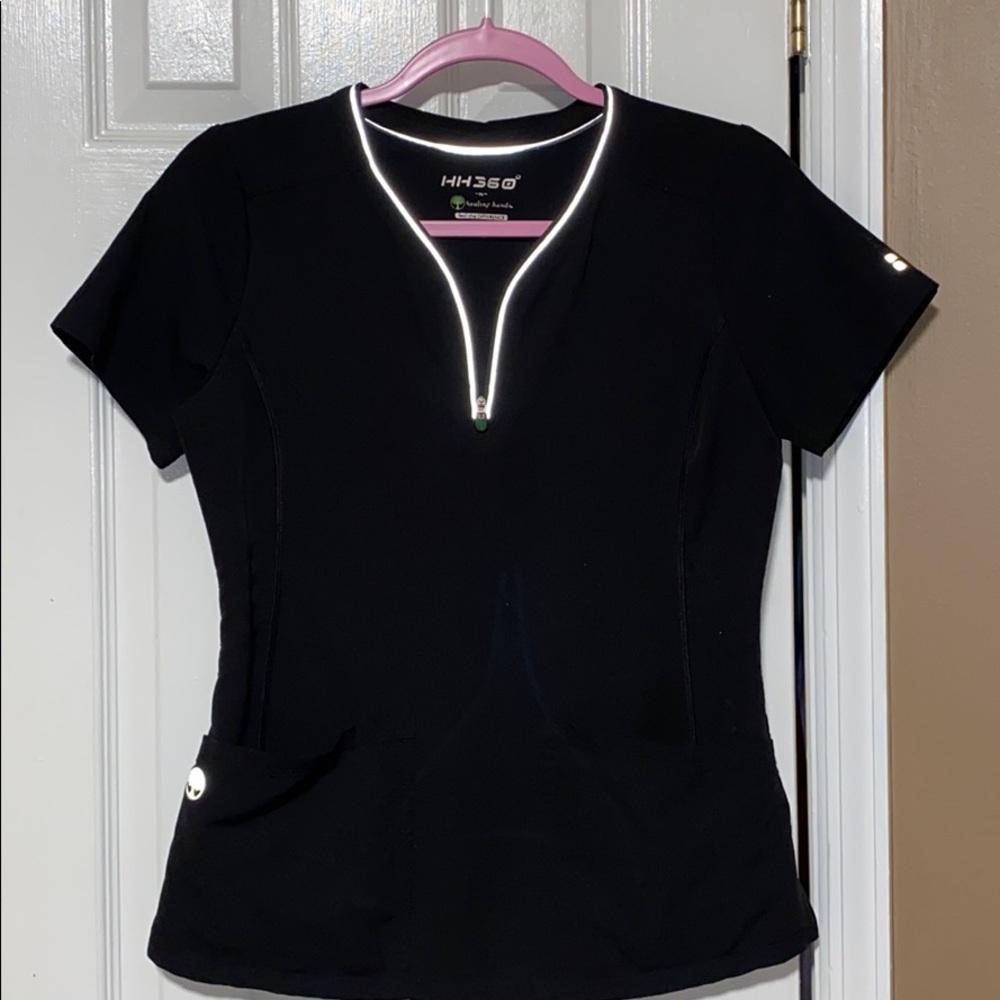 Healing Hands Black Scrub Set